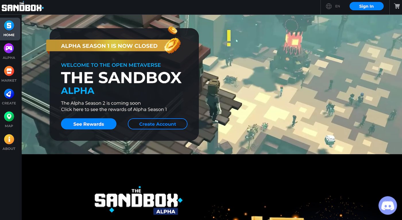 sandbox p2e game